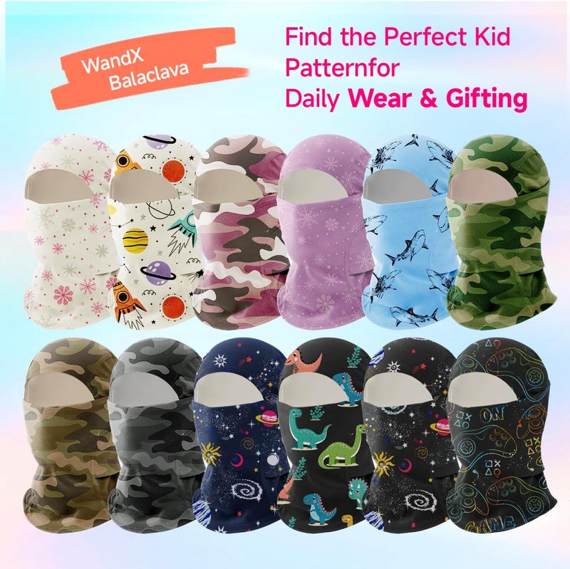 Wandx Winter Kids Balaclava Face Mask Full Fleece Gaiter Ski Mask Neck Warmer for Cold Weather Windproof Face Cover for Boys Girls - Image 5